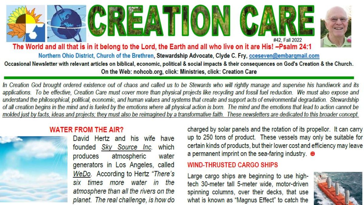 Creation Care Fall 2022