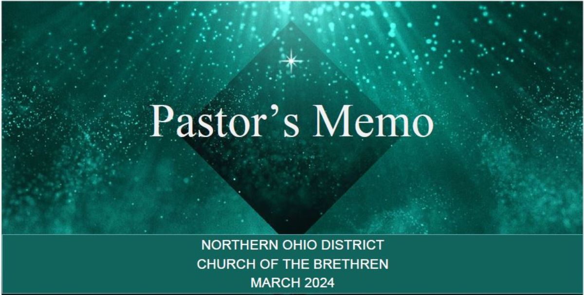 Pastor's Memo March 2024