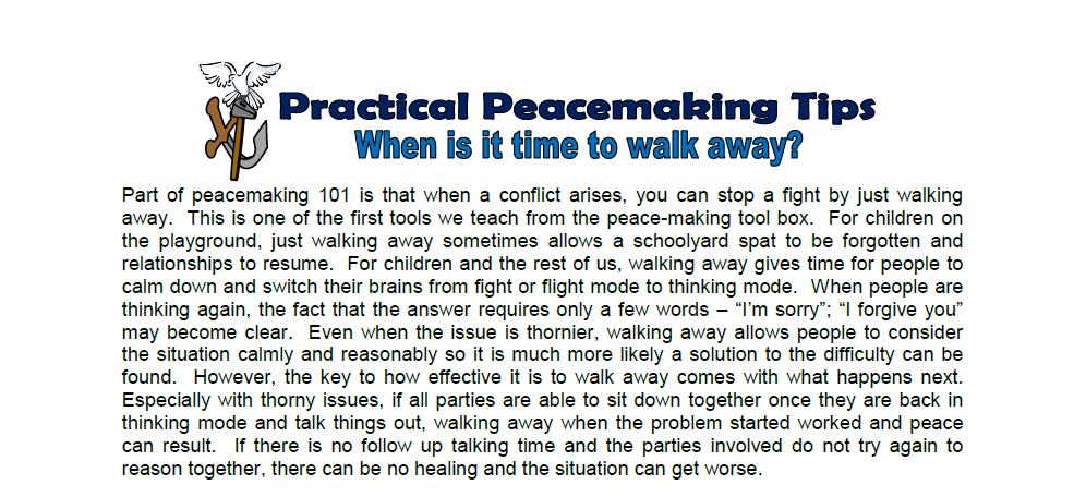 Practical Peace Making Tips