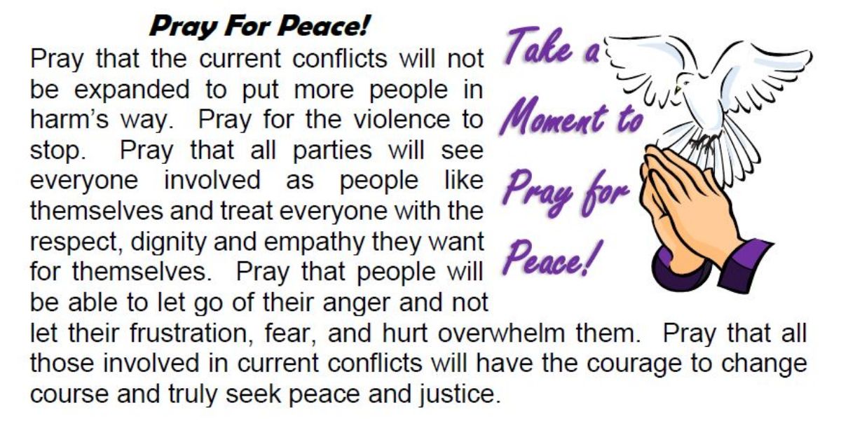 Pray for Peace November 1, 2023